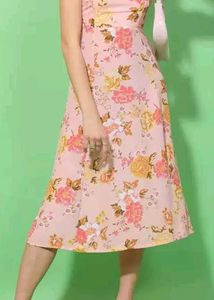 A Peach Midi Dress