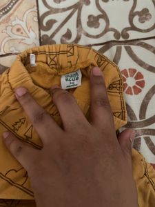 New Born Baby Suit Mustard Colour