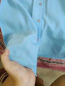 Blue 3/4 Sleeve Shirt