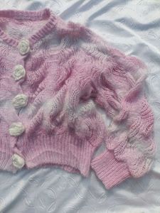 Pinterest Oversized Floral Button Cardigan