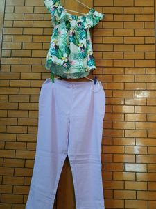 Combo Of Hnm Top N Trouser In Imported Fabric