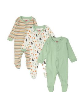 3-Pack Baby Footed Jumpsuit