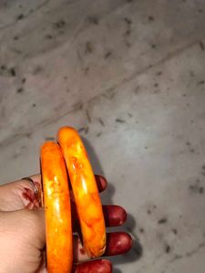 Orange Bangles (Set of 2)