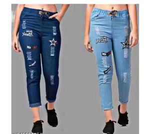 Stylish Embellished Denim Jeans