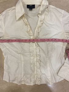 White Ruffle Shirt
