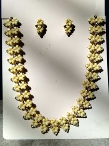 Floral Beaded Necklace &amp; Earring Set