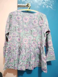 Anahata Floral Print Peplum Top