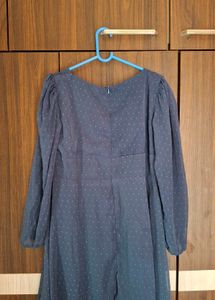 Blue Polka Dot Mini Dress