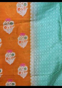 Orange Banarasi Saree
