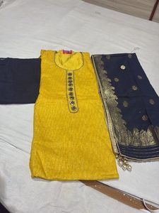 Yellow Embroidered Kurta Set