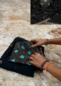 Black Sequence Party Wear Saree