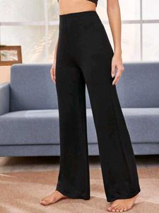 Black High-Waisted Flare Pants