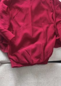 Maroon Chiffon Blouse with Floral Detail