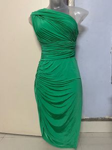 H&amp;M branded Green One-Shoulder Bodycon Dress