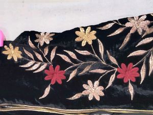 Embroidered Velvet Vest