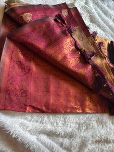 Elegant Saree with aari work blouse piece
