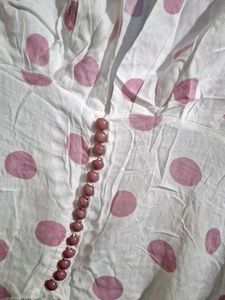 Polka Dot Button-Up Shirt