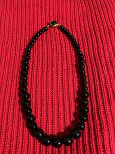 Black Beaded Necklace