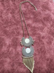 Boho Mirror Tassel Necklace