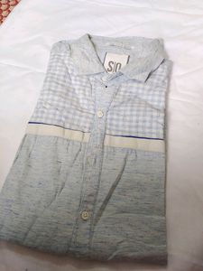 Men Party Wear Shirt - Solid Light Blue