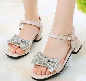 Rhinestone Bow Sandal For Girls (5-6 Years)