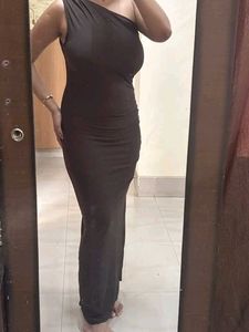 Elegant Brown Maxi Dress