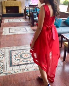 Red Floral Party Dress