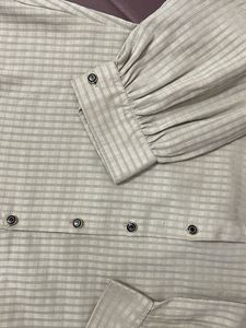 Striped Blouse with Embellishments