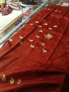 Elegant Embroidered silk Saree