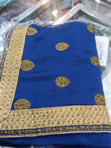Blue Embellished Saree