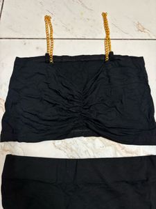 Black Chain Detail Set for girl made in Thailand