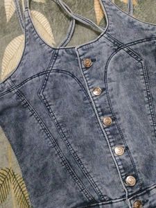 Denim Dress W  Basic Tank Top