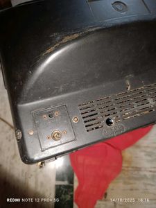 Old black and white picture tube tv