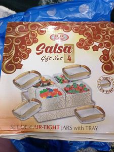 Air Tight Jars With Tray