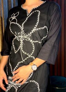 Straight Heavy Embroidered Co-ord Set