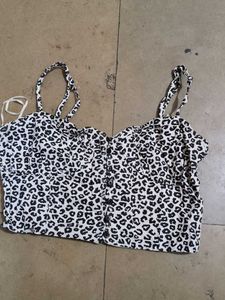 Leopard Print Crop Top