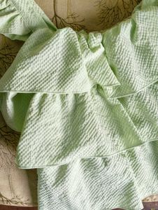 Lime Green Ruffle Tier/Layer Trendy Top
