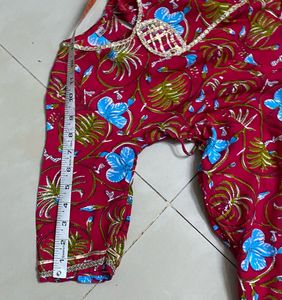 Kids Rayon Kurti Sharara Set(8-10)till Fri