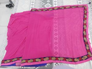 Rose Pink Saree
