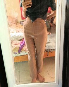 Brown High-Waisted Trousers