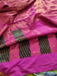 Beautiful Pink Bridal Kanchipuram Saree