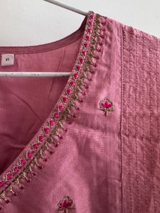 Embroidered A Link Kurta
