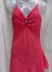 191511. Coral Ruffle Detail Dress