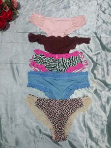Bundle of 5 Imported Women&#39;s Silk Panties