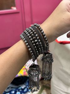 Gunmetal Charm Bracelet Stack