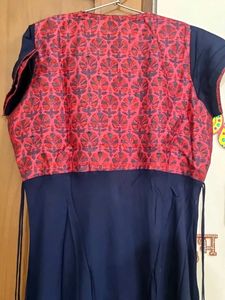 Red &amp; Blue Printed Kurta