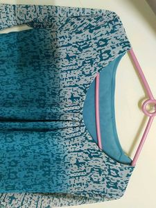 Sea Green Printed Top