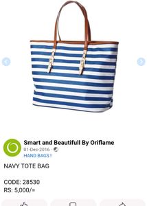 Navy Tote Bag