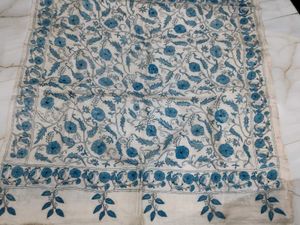 Pure Tussar Silk Saree With Kantha Work