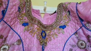 Pink With Blue Colour Chudidhar Top 3